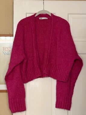 ZARA open knit shrug cardigan
